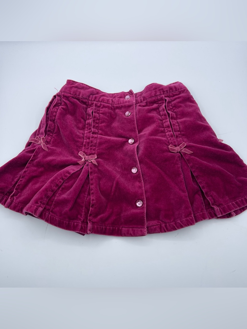 Y2K Girls Faded Glory burgundy skirt skort velvet 2000s size 6 100% cotton